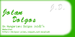 jolan dolgos business card